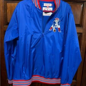 Mitchell & Ness Royal Blue Windbreaker with Patriotic Accents